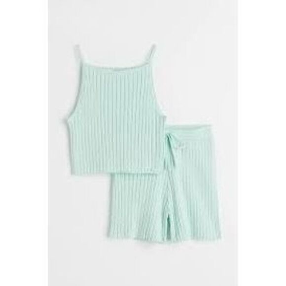 H&M 2-piece viscose- blend set - Mint Green size 20 - Picture 1 of 7